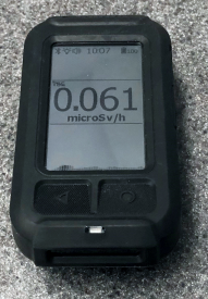 close up of meter device displaying a reading